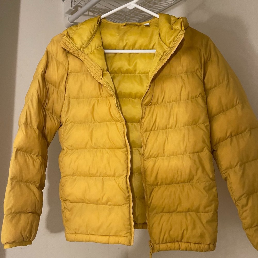 Kids Golden Yellow Uniqlo Puffer Jacket